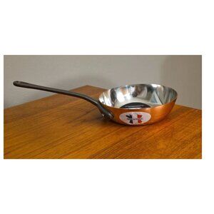Baumalu Copper 6.5" Saute Pan Long Cast Iron Handle Stainless Steel France